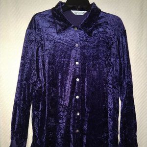 Indigo purple XL top blouse unisex vintage